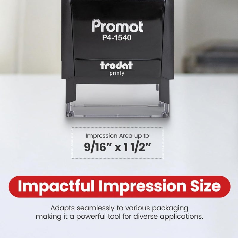 Promot Copy Self Inking Rubber Stamp - Refillable Copy Stamper - Business, Bookkeeping, Ordering, Accounting, Work, Office Stamps - Red Ink - Image 5